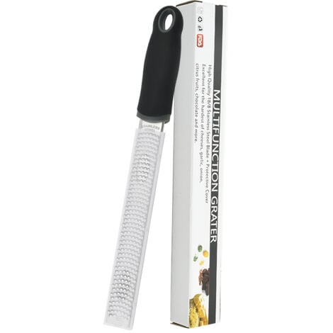 AUTRES Zester nero Microplane per agrumi, parmigiano, zenzero, cioccolato e noce moscata con lama fine