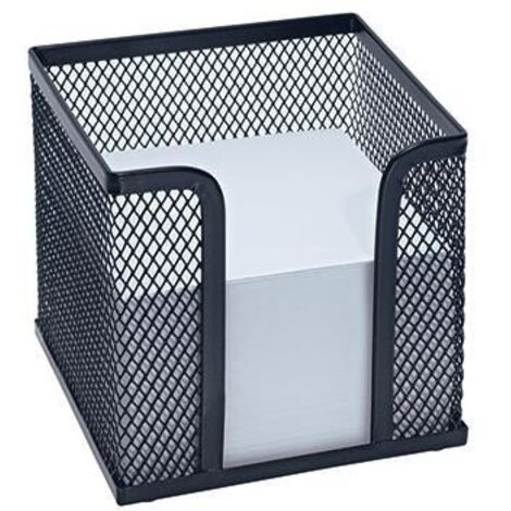 Zettelbox ® OFFICE 10 x 10 x 10 cm (B x H x T) 9,2 x 9,2 cm (B x H) 700 Bl. gefüllt Metall schwarz