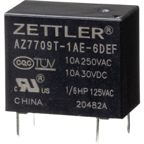 Zettler Electronics AZ7709T-1AE-6DEF Powerrelais 6 V/DC 10 A  1 St.