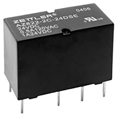 Zettler Electronics AZ822-2C-12DSE Printrelais 12 V/DC 2 A 2 Wechsler 1 St.