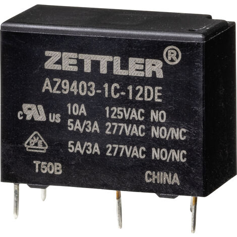 Zettler Electronics AZ9403-1C-12DE Powerrelais 12 V/DC 5 A  1 St.