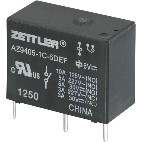 Zettler Electronics AZ9405-1C-12DEF Printrelais 12 V/DC 10 A 1 Wechsler 1 St.