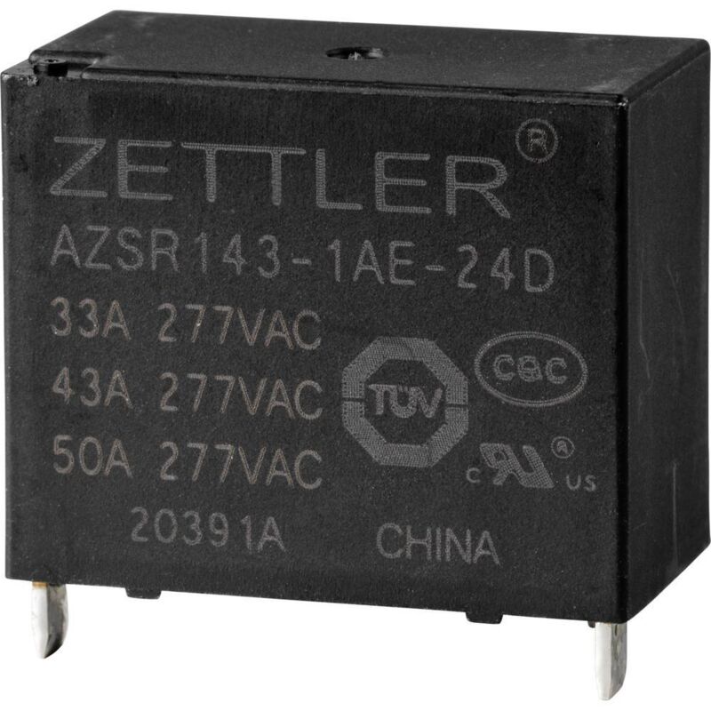 Relais de puissance Zettler Electronics AZSR143-1AE-24D 24 v/dc 50 a 1 no (t) 1 pc(s)