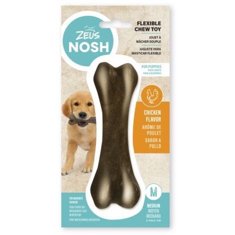 Zeus Nosh Flexible Puppy Hueso, Pollo S, 11cm