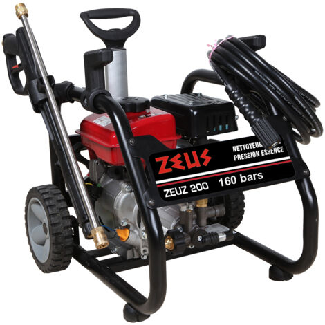 Zeuz – Nettoyeur haute pression thermique 4 temps 160 bars – Débit max 450 L/h – Moteur 4 temps SP95E – Pression continue 120 bars