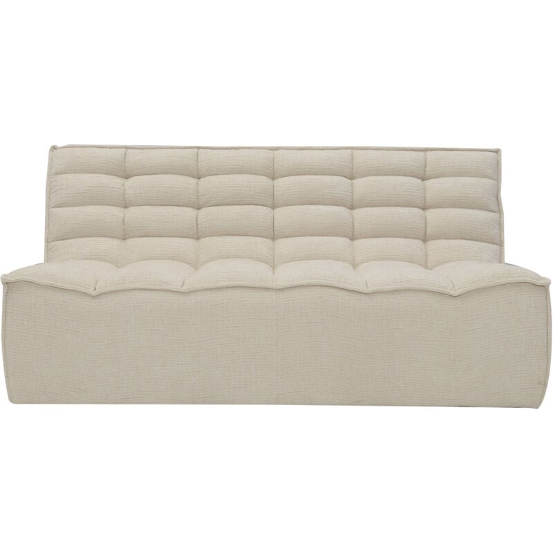 Mobilier Deco - zeyna - Canapé 2 places modulable en tissu beige