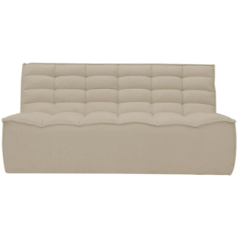 Mobilier Deco - zeyna - Canapé 2 places modulable en tissu taupe