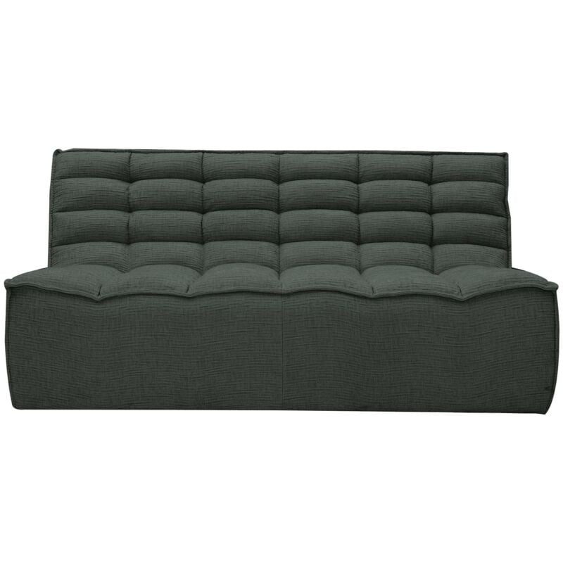 Mobilier Deco - zeyna - Canapé 2 places modulable en tissu vert