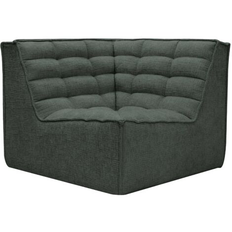 ZEYNA - Fauteuil modulable angle réversible tissu vert