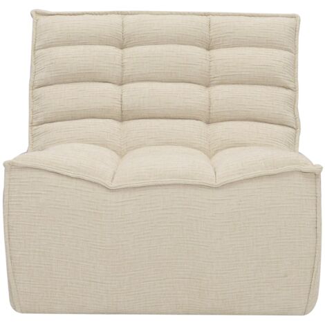 ZEYNA - Fauteuil modulable en tissu beige