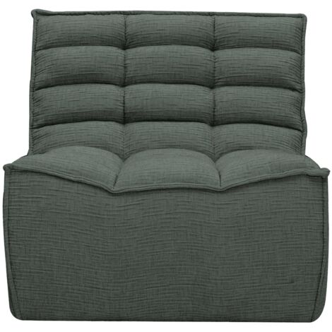 ZEYNA - Fauteuil modulable en tissu vert