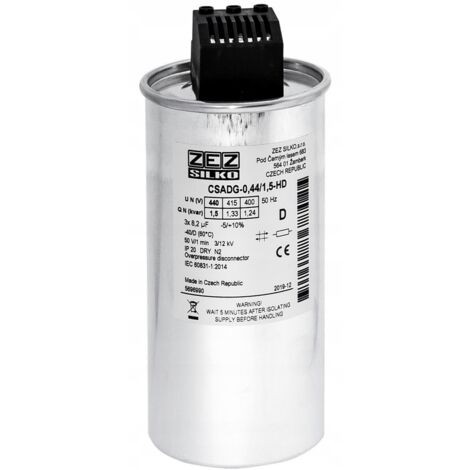 ZEZ-Silko-Kondensator 1,5 kvar 440 V Cn=3x8,22µF In=3x1,97A