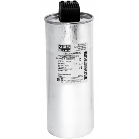 ZEZ-Silko-Kondensator 25 kvar 440 V Cn=3x137,01µF In=3x32,84A