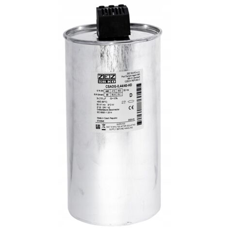 ZEZ-Silko-Kondensator 40 kvar 440 V Cn=3x219,22µF In=3x52,55A