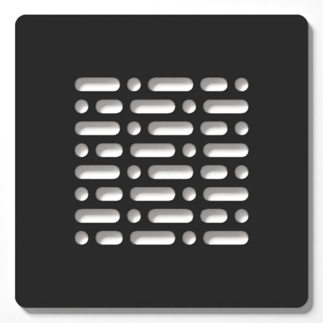 ZEZA Grade bonde de receveur de douche - 13x13cm - Noir