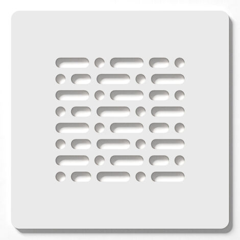 ZEZA Grade de bonde de receveur de douche - 13x13cm - Blanc