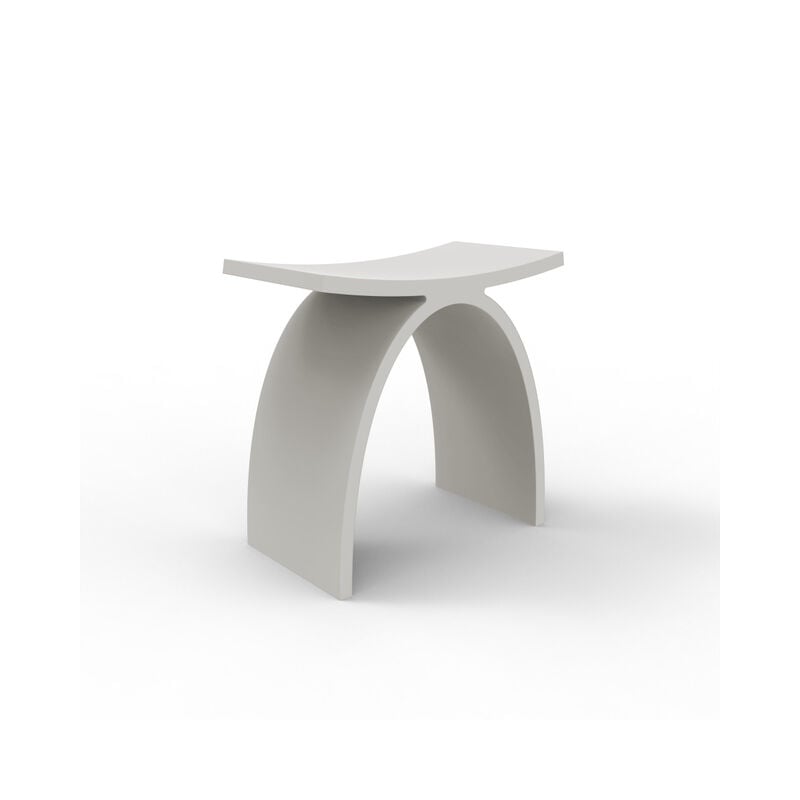 ZEZA Solid Tabouret de salle de bains - 42,5x23x42 cm - solid surface - blanc mat