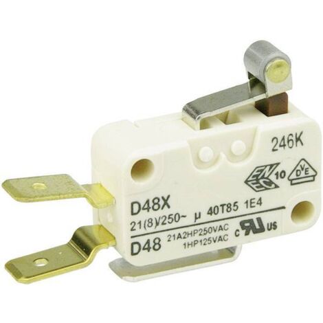 ZF D489-V3RA Microinterruttore D489-V3RA 250 V/AC 21 A 1 x On / (On) Momentaneo 1 pz.