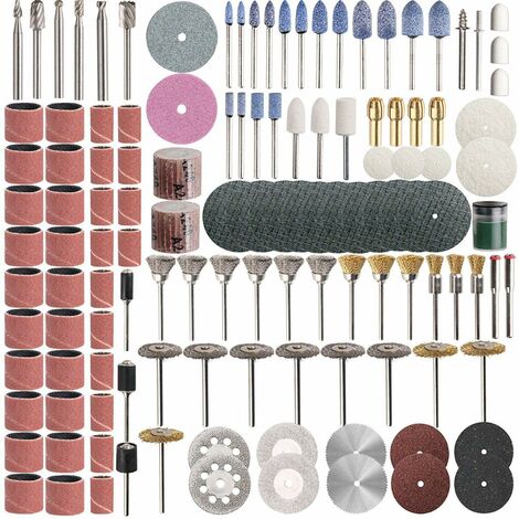 ZFE Set da 217 accessori per Dremel,accessori multifunzione adatti per il modellismo, attacco da 3 mm