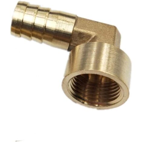 ZHaonan-Tuyau en Laiton, Laiton Tuyau de raccords tuyauterie 8 mm 10 12 14 16 Barb Queue 1/4" 3/8" 1/2" BSP Filetage Femelle cuivre Joint Coupler, tuyaux d'eau 1/4 10mm