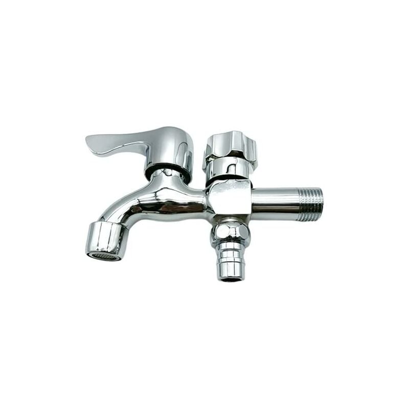 Zhioudz Robinet à Double Sortie,Robinet Jardin à Double Sortie,Robinet de Sortie en Laiton de Haute Qualité,Control Robinet de Jardin Double Sortie