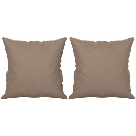 Zierkissen 2 Stk. Taupe 40x40 cm Mikrofasergewebe vidaXL