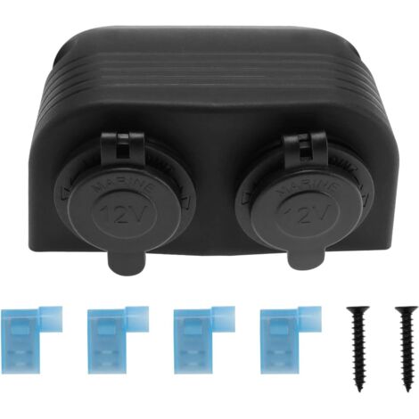 Zigarettenanzünder-Steckdose, 12 V-24 V, Doppelanschluss, Ersatz-Zigarettenanzünder-Steckdosenadapter für Auto, Motorrad, Boot