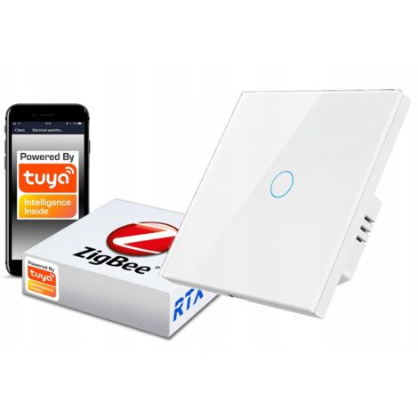 ZigBee TUYA Touch Switch 1 circuito bianco senza N