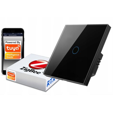 ZigBee TUYA Touch Switch 1 circuito nero senza N