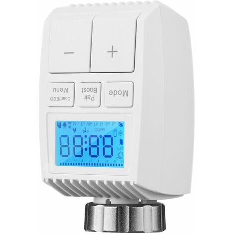 ZigBee Vanne de radiateur thermostatique Thermostat de radiateur intelligent Programmable APP Contrôle Commande vocale Régulateur de température constante avec verrouillage enfant