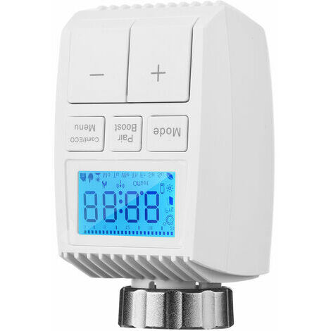 ZigBee Vanne de radiateur thermostatique Thermostat de radiateur intelligent Programmable APP Contrôle Commande vocale Régulateur de température constante avec verrouillage enfant UNOIU