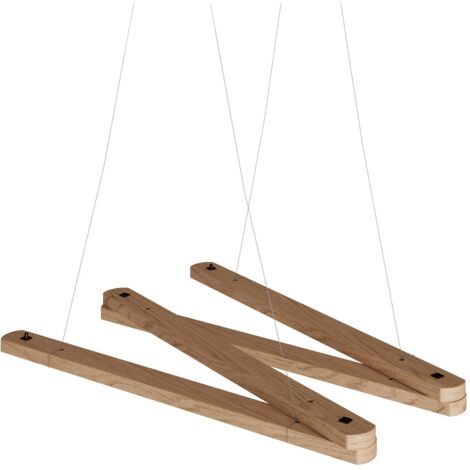 Zigh-Zagh, supporto a soffitto regolabile in legno per lampade a sospensione