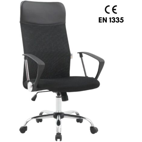 ZIK Sedia da Ufficio Certificata EN 1335 Poltrona Ergonomica Girevole Presidenziale con Poggiatesta Braccioli e Supporto Lombare, Regolabile - Bianco