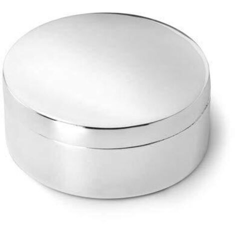Zilverstad Porta dentini Scatoletta per Denti da Latte e ciocche di Capelli Rotonda, in Lega di Zinco, Argento, 44x44x19mm