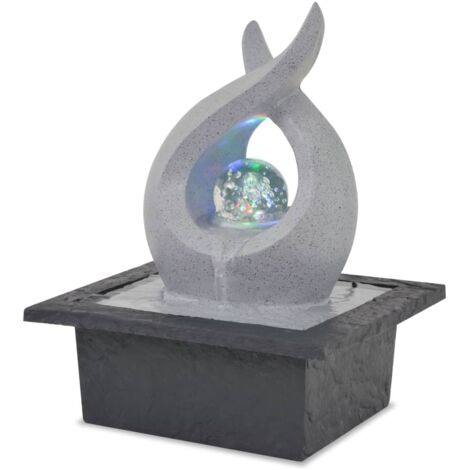 Zimmerbrunnen mit LED Polyresin
