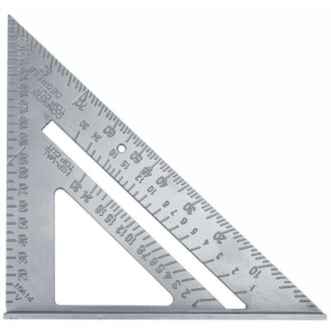 Zimmermannswinkel, 17,8 cm, Aluminiumlegierung, dreieckiges Lineal für Holzarbeiten, Winkelmessgerät für Bau- und Dacharbeiten