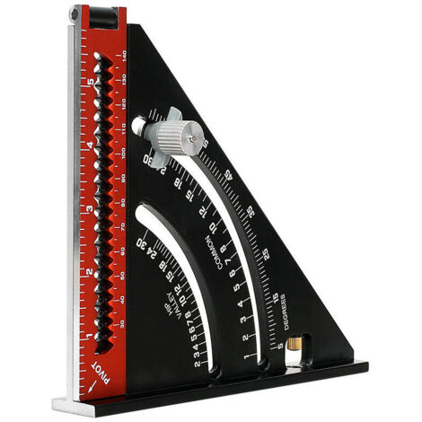 Zimmermannswinkel, Metall, Aluminium, faltbares Dreiecklineal, Kombinationswinkel, Multifunktions-Dreieck, Winkellineal, Winkelmesser, 45 90 Grad/Zimmermannswerkzeuge