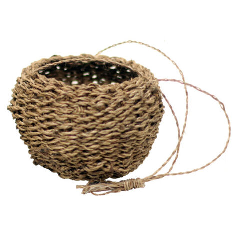 Zimmerpflanzenkorb - Handgewebter Korb aus natürlichem Hanfseil, vielseitig einsetzbar, 2 Größen (7x6cm/10x9cm)