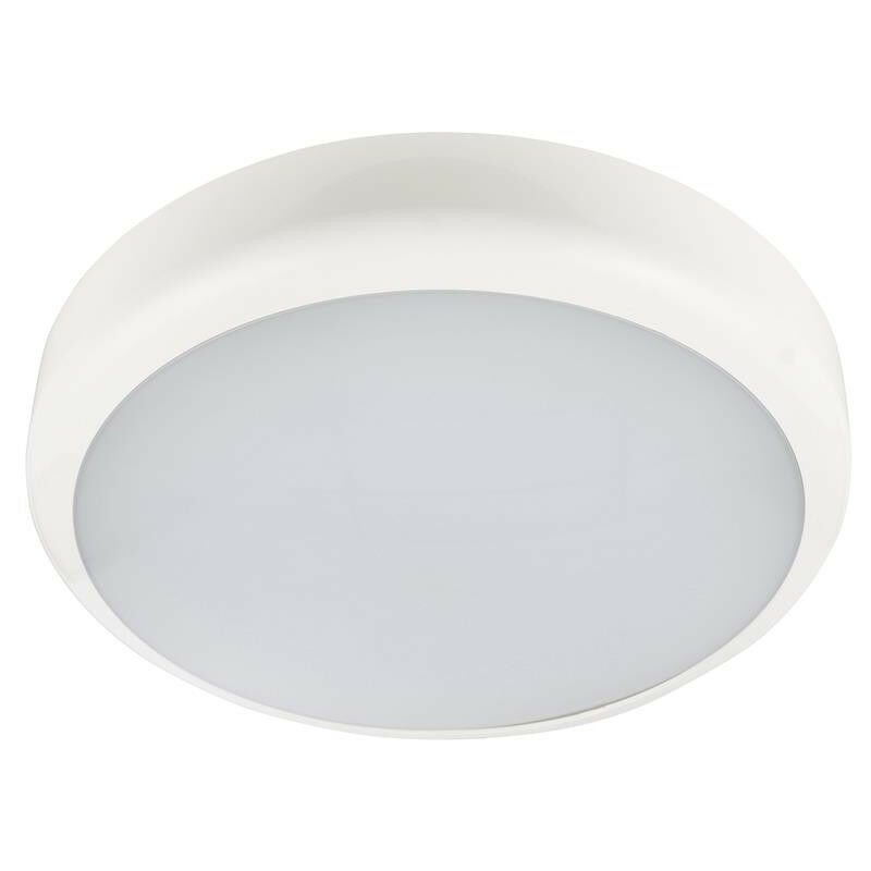 Image of 14w led Shallow Bulkhead Light - with 3 Hour Emergency Lighting Driver - Cool White - Zinc