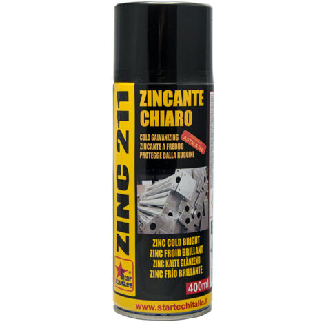 ZINC 211 spray 400 ml vernice zinco chiaro spray zincante monocomponente 6 PEZZI