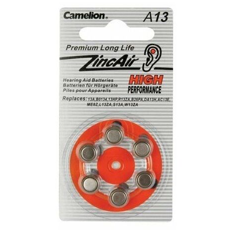 Zinc Air Cel Camelion 1 4v (6pcs/bl)