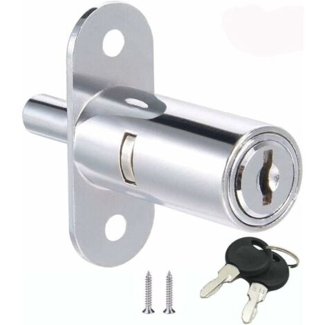 Zinc Alloy Drawer Lock, Sliding Door Furniture Lock, for Display Cabinet, File Cabinet, Drawer, Cabinet, Desk, Furniture, etc. MUMU