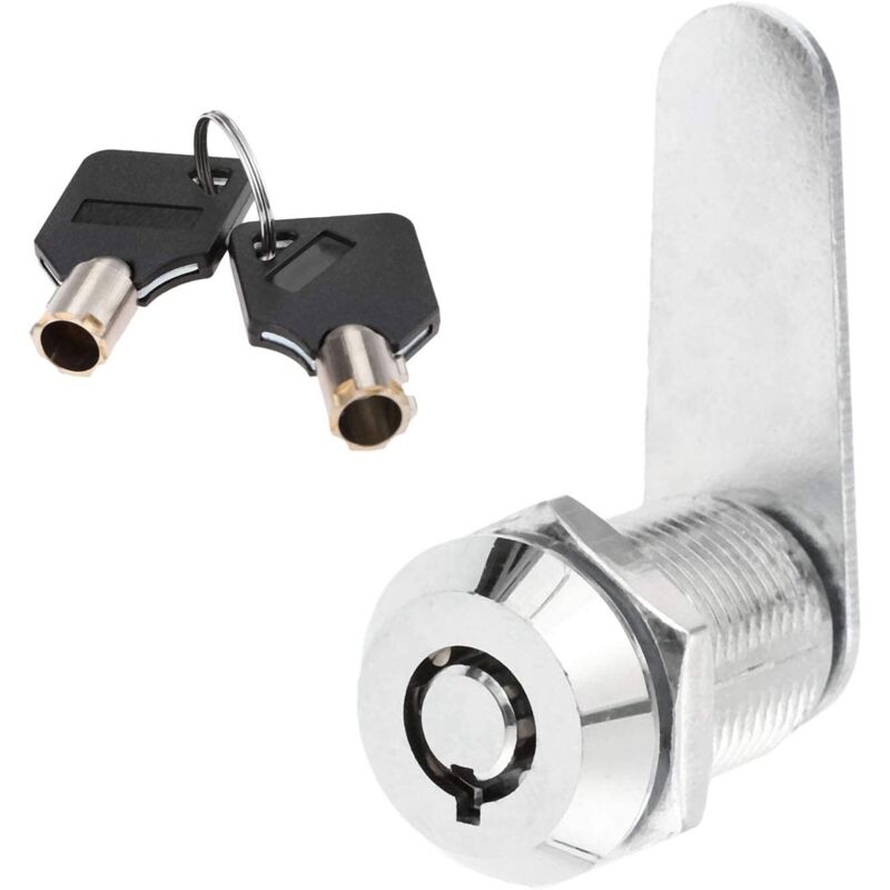 Tinor - Zinc Alloy Tubular Lock For Security Drawer Door Cylinder Mailbox Toolbox Lock With 2 Keys(25mm)