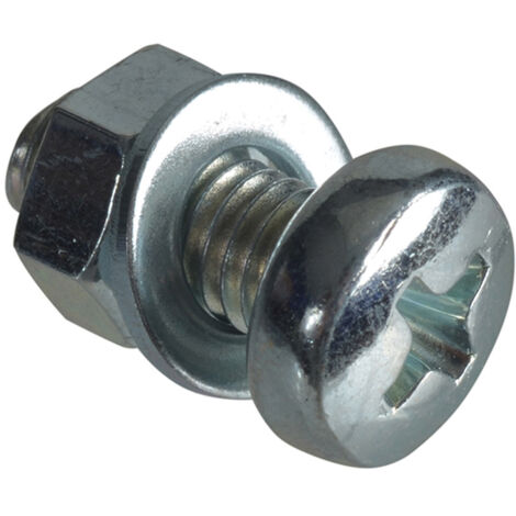 Zinc Plated Pozi Compatible Machine Screws - M5 x 12mm Pack of 20
