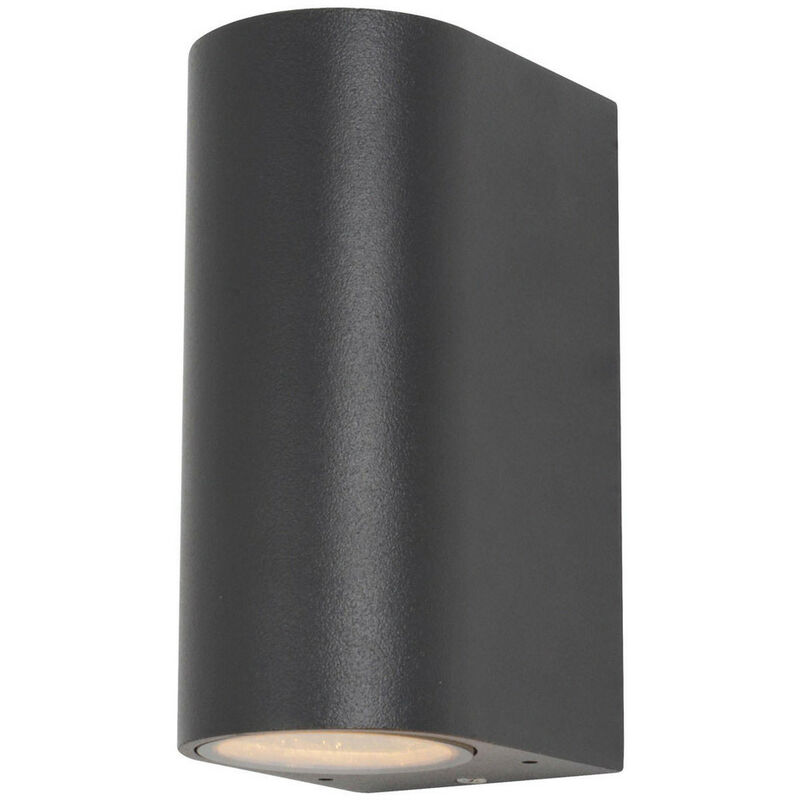 Image of Antar Outdoor Up and Down Wall Light Black - Zinc