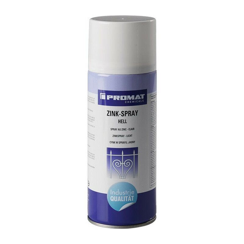 Image of Zinco spray brillante 400 ml bomboletta spray in alluminio bianco PROMAT CHEMICALS (Per 12)