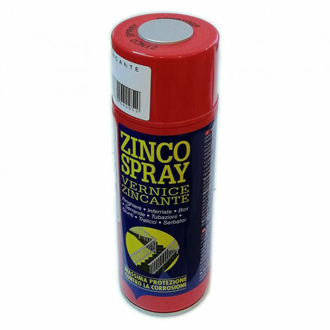 Zinco spray SARATOGA bomboletta vernice zincante protettiva professionale – da 400 ml