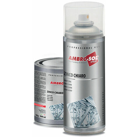 Zinco Spray Zincante a freddo AMBRO-SOL colori – CHIARO – 400ml