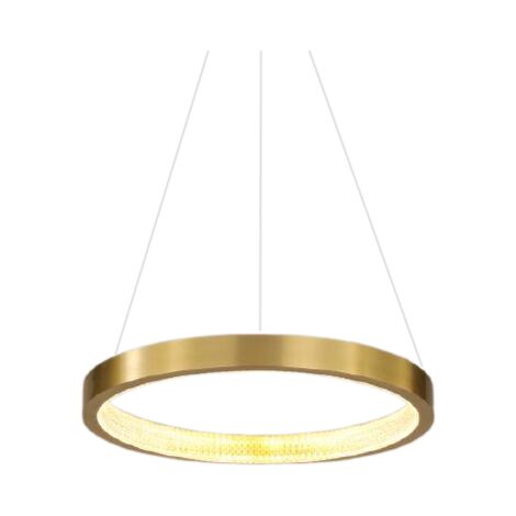 Zing Ring 60 A – LED-Kronleuchter 60 cm, goldener Messingring