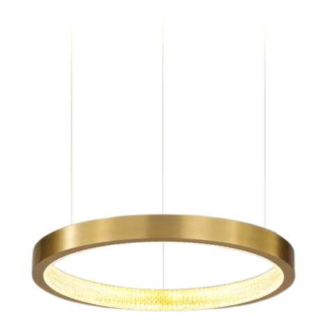 Zing Ring 60 B - Araña LED 60cm anillo de latón dorado